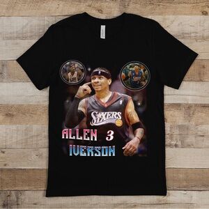 NWT Allen Iverson Philly 76ers 90s Vintage Basketball T Shirt